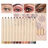 12 Farben Lidschatten Stift Eye Shadow Lidschatten-Stift Eyeshadow Palette Lidschatten Set...