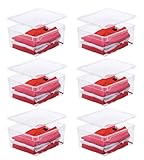 6 x Rotho Aufbewahrungsbox Clear Box Sweater 18 Litern, 40,0 x 33,5 x 17,0 cm...