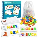 Qukir Buchstaben Lernen Lernspiele , Montessori Spielzeug ab 3 Jahre, Vorschule Spiele, ab...