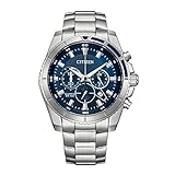 CITIZEN Herrenuhr Chronograph Stahl/Blau AN8201-57L