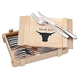 WMF Steakbesteck 12-teilig, Steakbesteck Set für 6 Personen, Steakmesser Set, Steakgabel,...