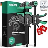 SMABIX® Einhandzwingen 2er Set zum Spannen, Dehnen, Fixieren mit einer Hand, 71Kg...