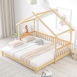 Erweiterbares Baumhausbett, Hausbett, Kinderbett, Tagesbett, Einzel- und Doppelbett,...