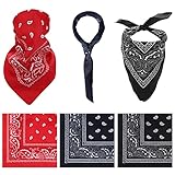 Molain 3 Stücke Unisex Paisley Bandanas Cowboy Bandana Multifunktion Taschentücher...