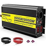 1500W/3000W Reiner Sinus Wechselrichter 12V auf 230V Reine Sinuswelle...