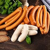 WURSTBARON® - Wurst Probierpaket - Currywurst, Wiener Würstchen, Käsekrainer, Käse,...