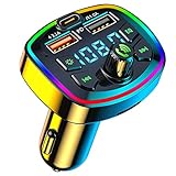 Fegtrty Auto-Bluetooth-FM-Transmitter Auto-Bluetooth-MP3-Player Dual-USB-AutoladegeräT...