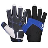 FitsT4 Sports Kajak Handschuhe 3/4-Finger gepolsterte Handfläche Mesh Rücken...