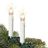 hellum Lichterkette Kerzen Weihnachtsbaum, Kerzen Lichterkette innen mit Clip, 30 Lichter,...