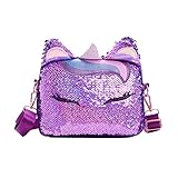 VALICLUD Frauen Mädchen Einhorn Pailletten Tasche Glitzer Crossbody Geldbörse...