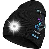 Bosttor Bluetooth Mütze mit Licht Männer, Unisex Mütze mit Musik, mit Kopfhörer &...