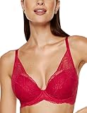 Gorteks Lingerie Rouge-B1 Push-Up-BH, Stickerei, Damen-BH mit Bügel, bequemer Push-Up,...