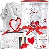 GipsME – DAS ORIGINAL - 3D Handabdruck Set für Paare – Gipsabdruck Hände - Partner...