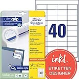 AVERY Zweckform 4780 Universal Etiketten (1.000 plus 200 Klebeetiketten extra, 48,5x25,4mm...