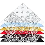 LISOPO 6er Bandanas Kopftuch damen und herren, Set Paisley Bandana Halstuch Kopf...