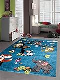 CARPETIA Kinderteppich Spielteppich Kinderzimmer Teppich Zootiere Elefant Fuchs...