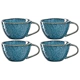 LEONARDO HOME 018588 MATERA Keramiktasse 290 ml, Blau, 4er-Set, Keramik