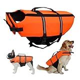 Schwimmweste Hund, FainFun Schwimmweste Hund Orange, Schwimmweste für Klein und Groß...