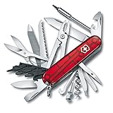 Victorinox, Taschenmesser, Cyber Tool L, 91 mm, rot transparent (39 Funktionen,...