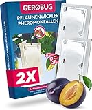 Gerobug® Pflaumenwicklerfalle Pheromonfalle Bio 2 Stk. - Vogelfreundliches Produktdesign...