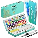 Artistro Aquarellfarben Set, 48 Lebendige Farben in Tragbarer Box, Malset, Inklusive...