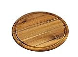 Kesper 28442 Versperbrett mit Saftrille, Holz, braun, 25 x 25 x 1.5 cm