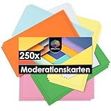 OfficeTree 250x Moderationskarten Rechteckig 20 x 9,8 cm - Metaplankarten...