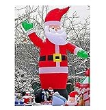 XXXXXL LED Beleuchteter Weihnachtsmann 10 Meter hoch 10m aufblasbar Garten Deko