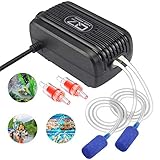 Aquarium Luftpumpe, Aquarium Sauerstoffpumpe mit Doppel Auslass Luft ventil...