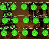 Hefnoya Green Monster Weihnachts-Lichterkette, 3 m, 20 LEDs, batteriebetrieben,...