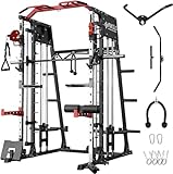 ZERELEK Smith Machine, Multipresse Power Rack mit Cabel Crossover Maschine, Power Cage mit...