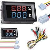 DAOKAI LED Digital Voltmeter,2 Stück Mini Voltmeter Amperemeter LCD Anzeigefeld...