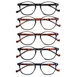 COJWIS 5 Pack Lesebrille Blaulichtfilter fur Damen Herren Federscharnier Brille...