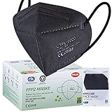 ctc connexions FFP2 Maske Schwarz 20 Stück 5 Lagen StaubmaskenCE0598...