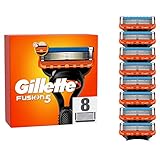 Gillette Fusion 5 Rasierklingen, 8 Ersatzklingen für Nassrasierer Herren mit 5-fach...