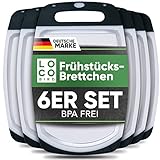 Loco Bird Schneidebrett Kunststoff BPA frei - Brettchen 25x16cm - Frühstücksbrettchen...