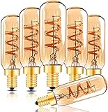 Grensk E14 led Dimmbar Edison Vintage Glühbirne, LED Glühbirnen E14 T25 3W...