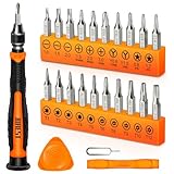 JOREST 24Pcs Feinmechaniker Schraubendreher Set, Mini Werkzeug Kit mit Torx T1 T2 T3 T5 T6...