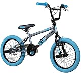 deTOX 16 Zoll BMX Freestyle Kinder BMX Anfänger ab 115 cm 5J, Farbe:grau/blau