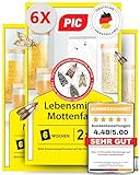 PIC Lebensmittelmotten Falle - 6 Lebensmittelmottenfallen - Mottenfalle mit Pheromon für...