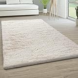 Paco Home Hochflor Teppich Wohnzimmer rutschfest Fellteppich Shaggy Flauschig Weich Modern...