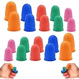 OTTYMO 20 Stück Fingerschutz Gummi Fingerspitzen 5 Farben Fingerkappen Zählfinger...