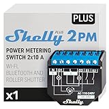 Shelly Plus 2PM | Wlan & Bluetooth 2 Kanäle Smart Relais Schalter | Rolladenschalter mit...