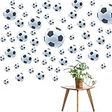 4 Blattes Fußball Wandsticker, Fussball Wandtattoo Selbstklebend, Wand Deko Aufkleber...