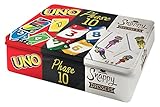 Mattel Games FFK01 - Kartenspiele Spielesammlung in Metalldose mit UNO, Phase...