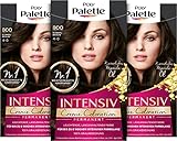 Palette Intensiv Creme Coloration 800/4-0 Dunkelbraun Stufe 3 (3 x 115 ml),...