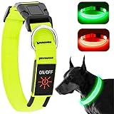 KOSKILL Leuchthalsband Hund Wiederaufladbare USB LED Hundehalsband Wasserdichtes...