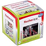 fischer DUOPOWER 6 x 50 S, Universaldübel mit Sicherheitsschraube,...