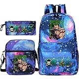 Muchable 3-teiliges Set Stary Sky Rucksack-Set mit Schultertasche, Federmäppchen,...