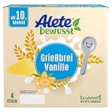 Alete bewusst Grießbrei Vanille, ab dem 10. Monat, leckeres Dessert wie selbst...